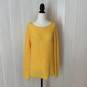 Warm yellow AU COTON tunic sweater